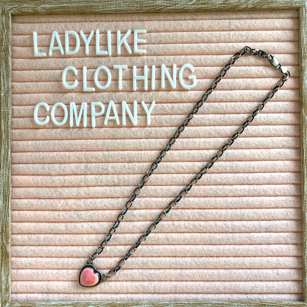 Sterling Silver Pink Conch Necklace